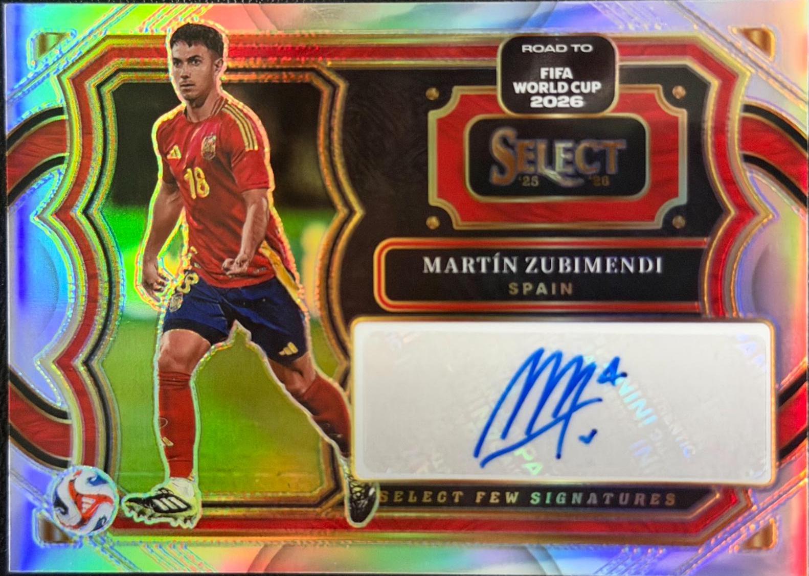 Martin Zubimendi #1 2025 Panini Select Road To FIFA Select Few Signature