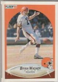 Bryan Wagner #59 Football Cards 1990 Fleer