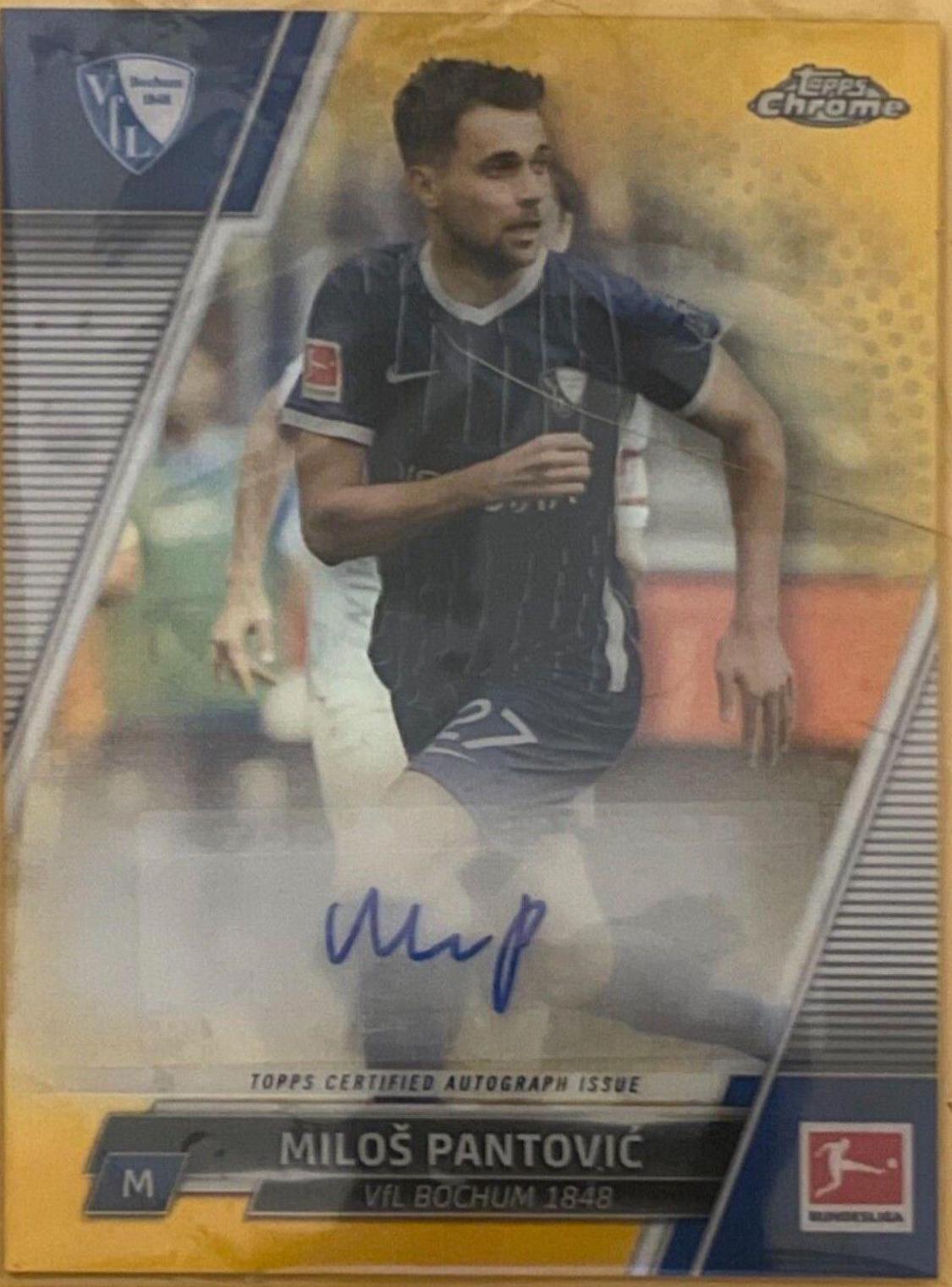 Milos Pantovic #BCA-MPA 2021 Topps Chrome Bundesliga Autographs Soccer