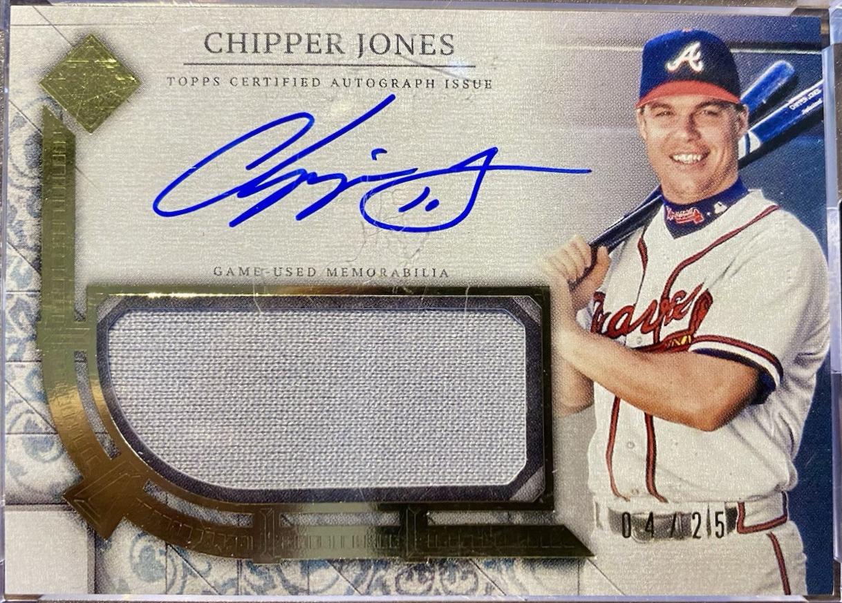 Chipper Jones #TCAR-CJ Baseball Cards 2024 Topps Transcendent Collection Autograph Relic