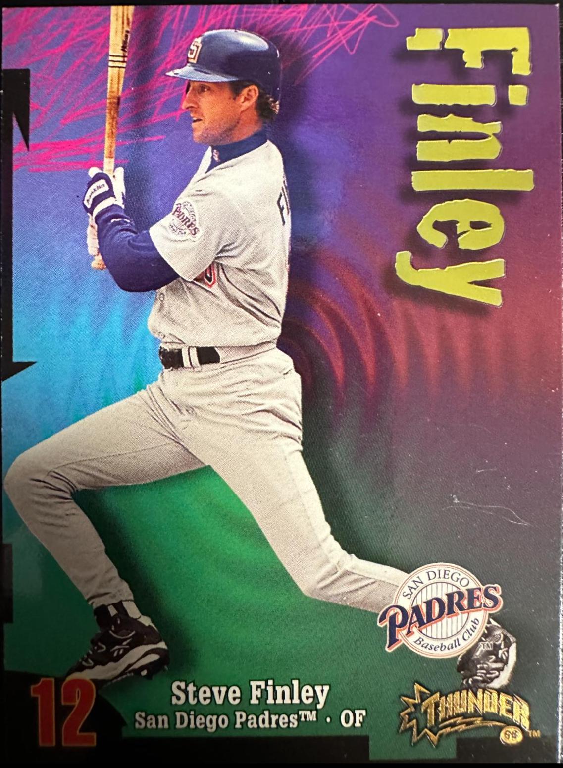 Steve Finley #12 Baseball Cards 1998 Skybox Thunder