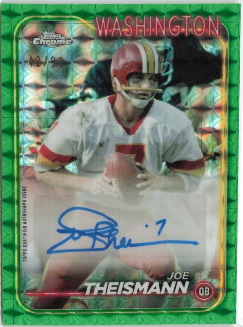 Joe Theismann #BA-JTH Football Cards 2024 Topps Chrome Autograph