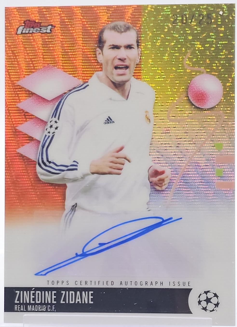 Zinedine Zidane #BA-ZZ 2025 Topps Finest UEFA Autograph