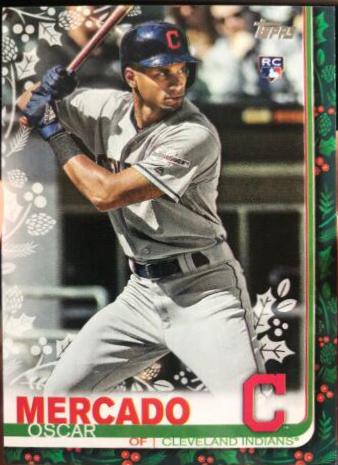 Oscar Mercado #HW51 Baseball Cards 2019 Topps Holiday Mega Box