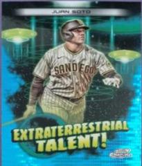 Juan Soto [Blue Moon] #ET-10 Baseball Cards 2023 Topps Cosmic Chrome Extraterrestrial Talent Prices