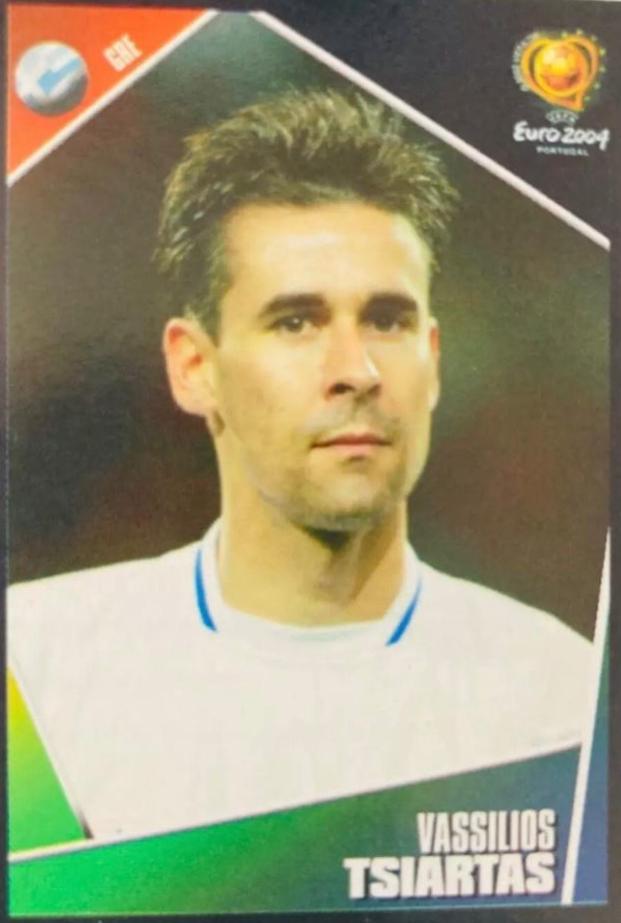 Vassilios Tsiartas #42 Soccer Cards 2004 Panini UEFA Euro