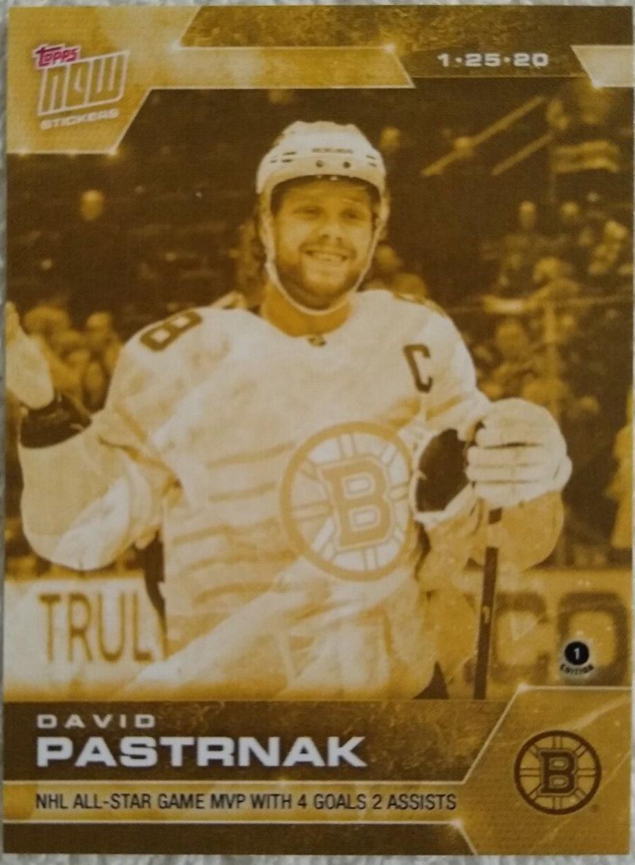 David Pastrnak #153G 2019 Topps Now NHL Stickers