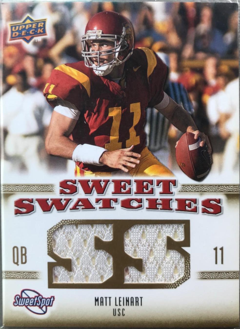 Matt Leinart #ssw 57 Football Cards 2010 Upper Deck Sweet Spot Swatches