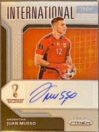 Juan Musso Soccer Cards 2022 Panini Prizm World Cup International Ink Autograph