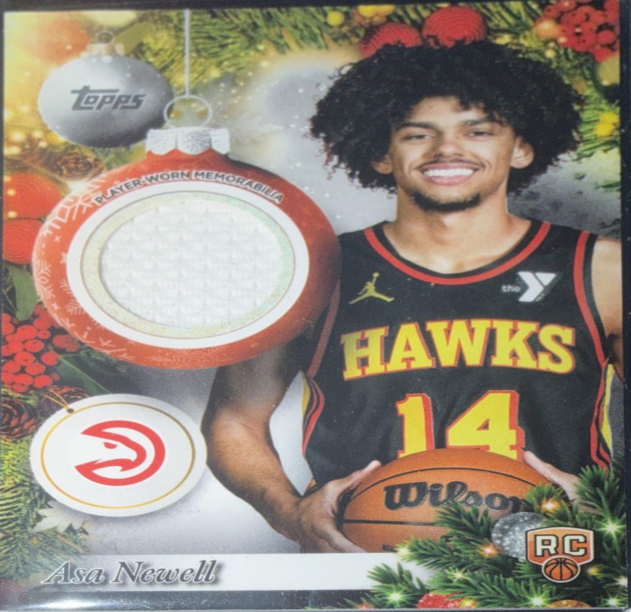 2025 Topps Holiday Player Relic Asa Newell #PR-AN card
