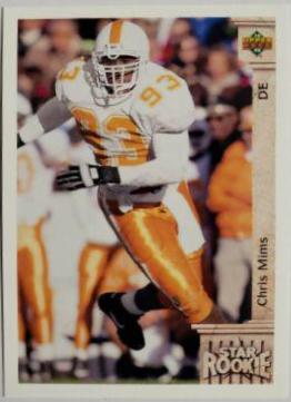 Chris Mims #16 Football Cards 1992 Upper Deck