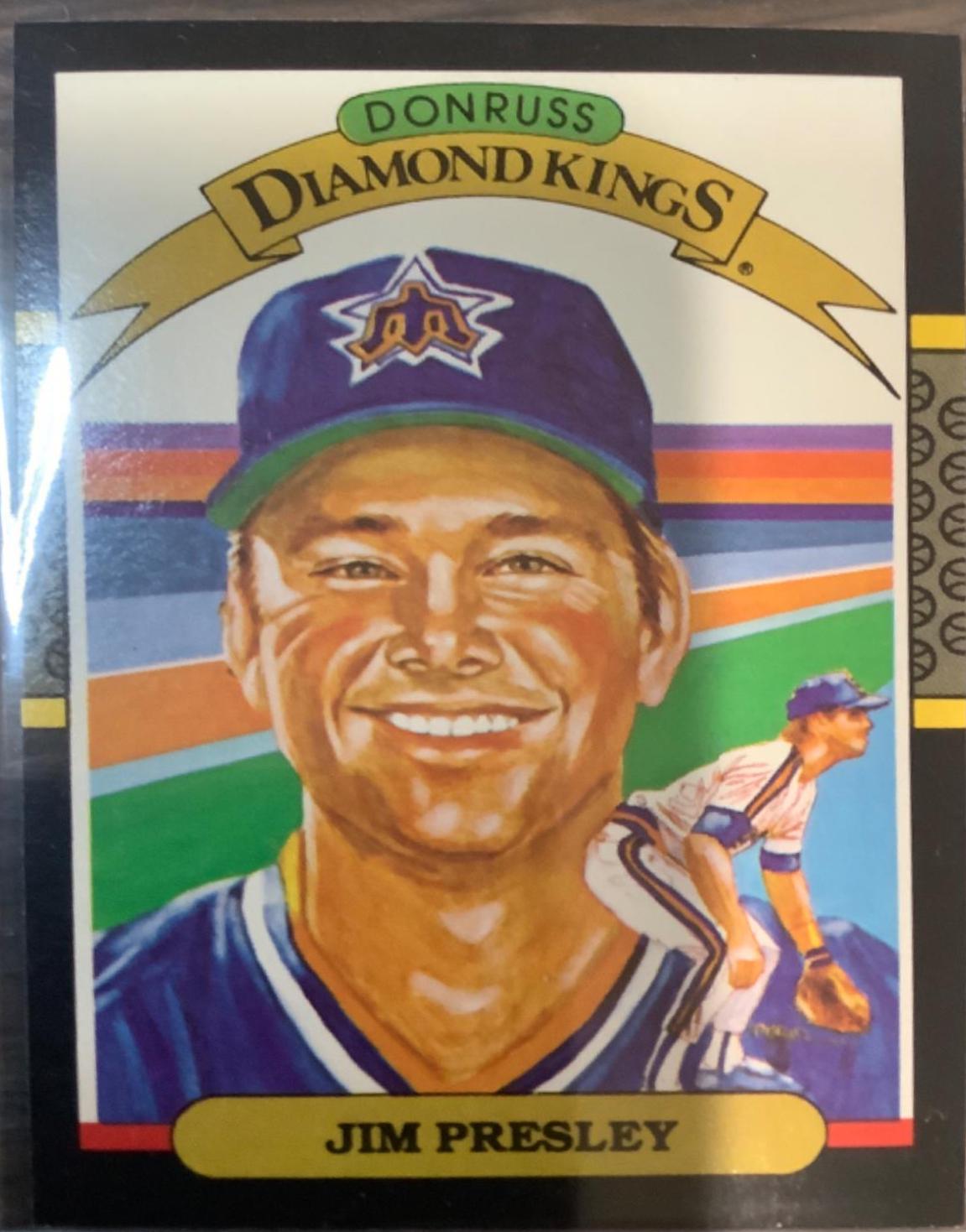 Jim Presley #23 Baseball Cards 1986 Panini Donruss Diamond Kings Supers