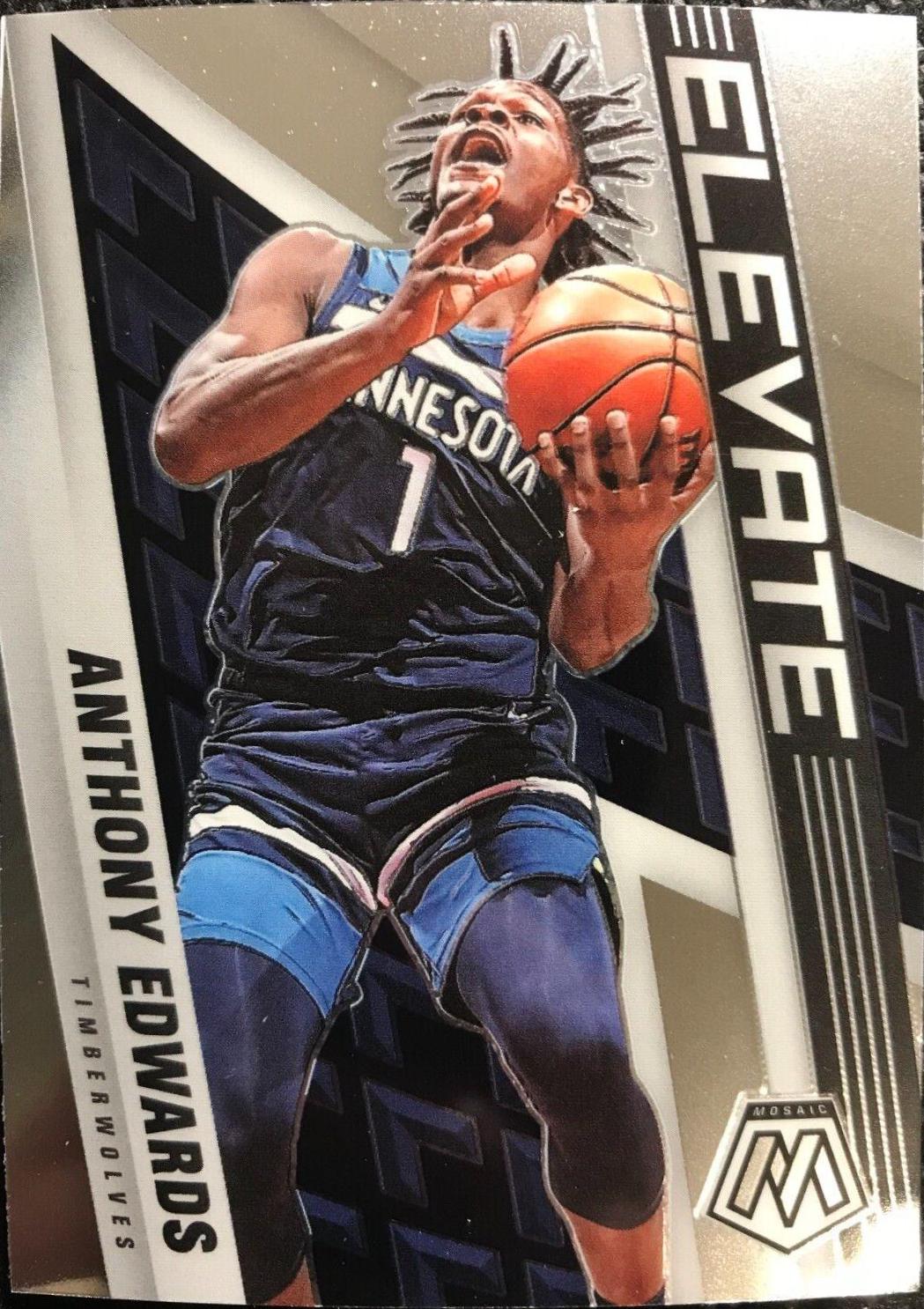 Anthony Edwards #2 Basketball Cards 2021 Panini Mosaic Elevate