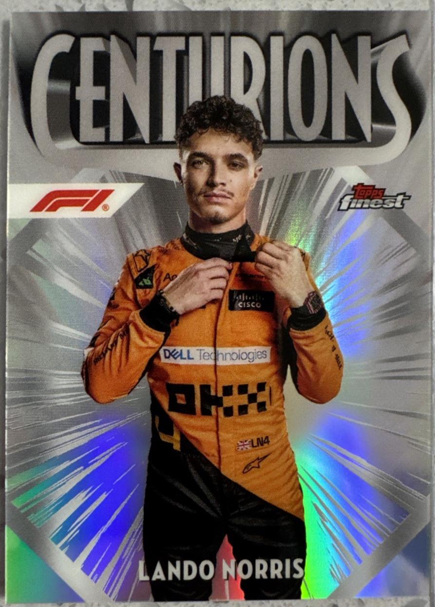 Lando Norris #CEN-7 Racing Cards 2024 Topps Finest Formula 1 Centurions
