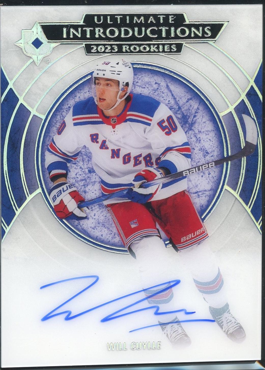 Will Cuylle #UI-17 Hockey Cards 2023 Upper Deck Ultimate Collection Introductions Autograph