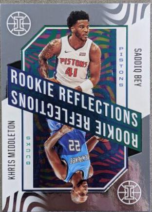 Saddiq Bey, Khris Middleton #6 Basketball Cards 2020 Panini Illusions Rookie Reflections