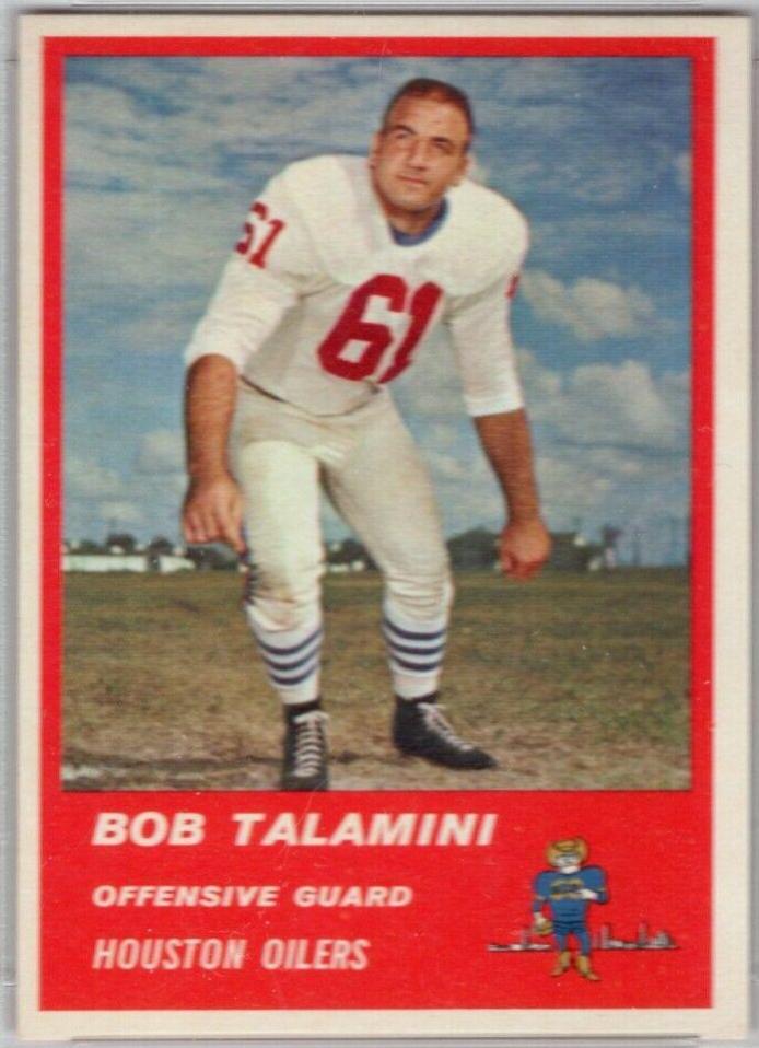 Bob Talamini #39 Football Cards 1963 Fleer