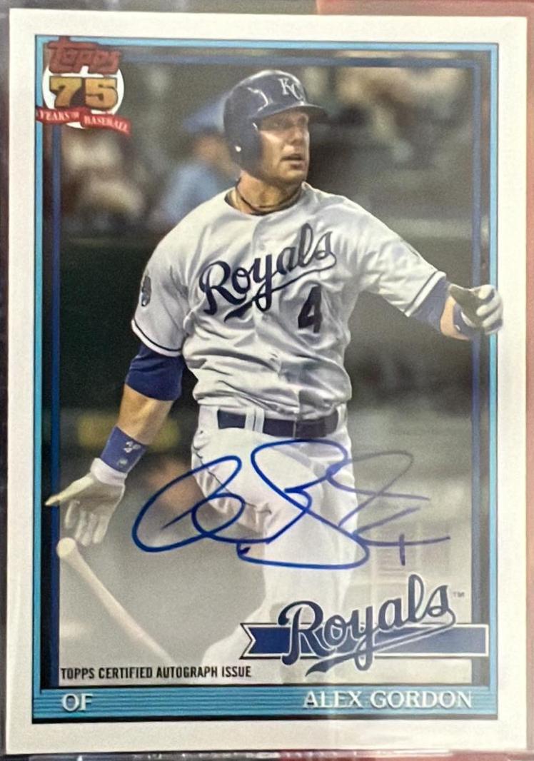 Alex Gordon #91A-AG 2026 Topps Baseball 1991 Topps Autographs