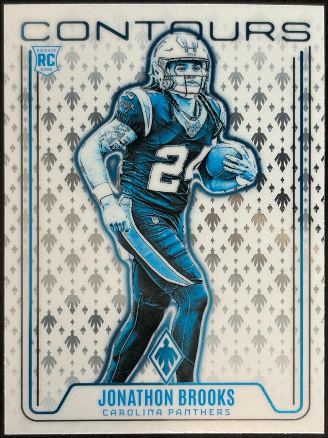 Jonathon Brooks #14 Football Cards 2024 Panini Phoenix Contours