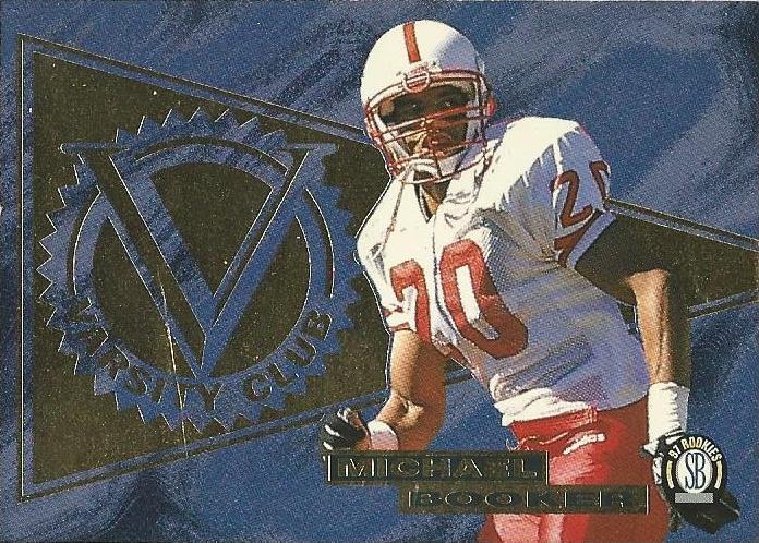 Michael Booker #V19 Football Cards 1997 Panini Score Board Varsity Club