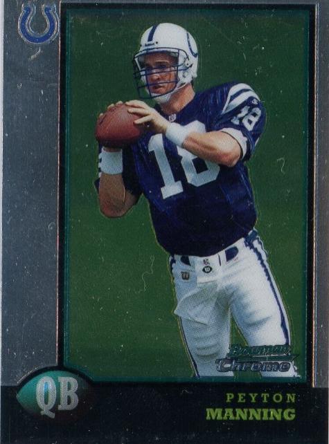 Peyton Manning #BCP1 Football Cards 1998 Bowman Chrome Preview