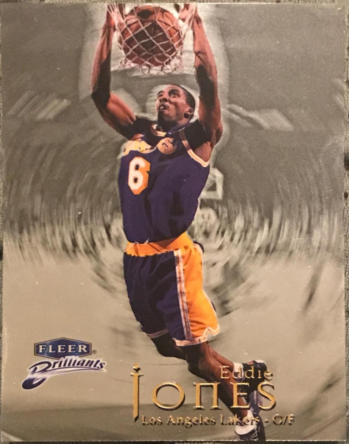 Eddie Jones #5 Basketball Cards 1998 Fleer Brilliants