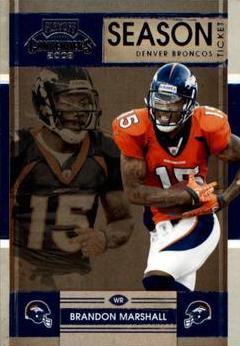 Brandon Marshall #33 Football Cards 2008 Playoff Contenders