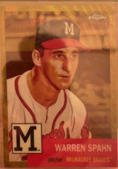 Warren Spahn [Gold Refractor] #254