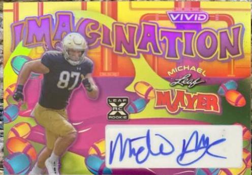 Michael Mayer #VI-MM1 Football Cards 2023 Leaf Vivid Autographs Imagination