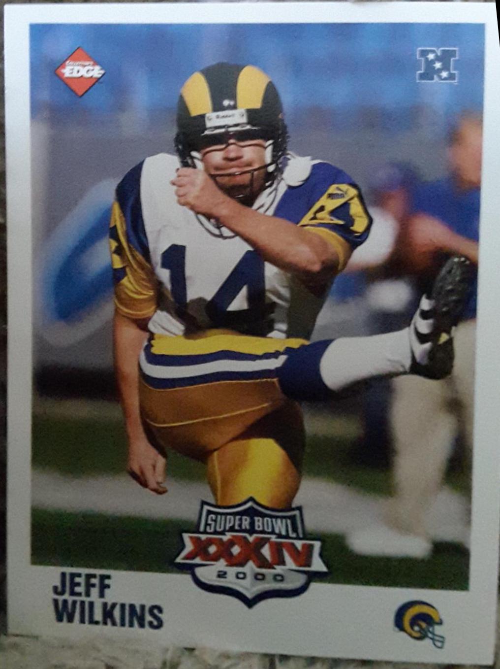 Jeff Wilkins #R10 Football Cards 2000 Collector's Edge Super Bowl