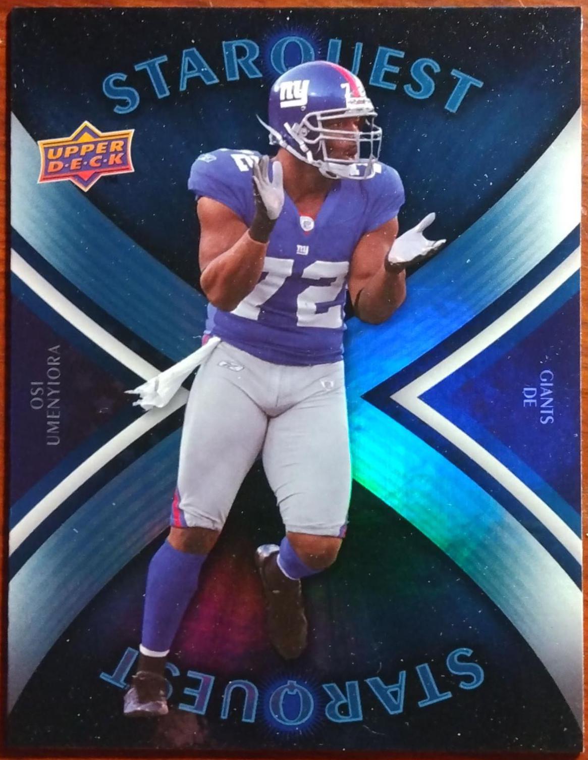 Osi Umenyiora #SQ23 Football Cards 2008 Upper Deck Starquest
