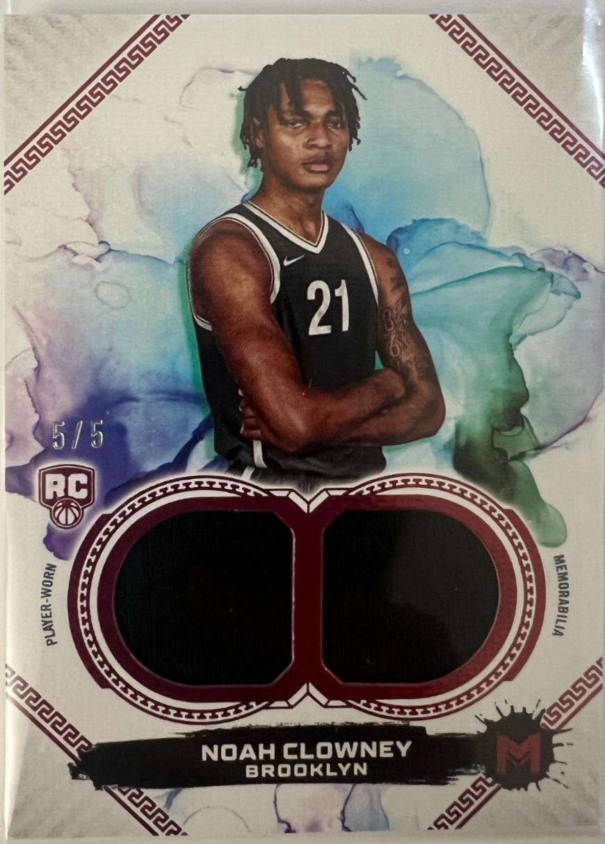 Noah Clowney #MDR-17 Basketball Cards 2023 Topps Motif Rookie Relics Dual