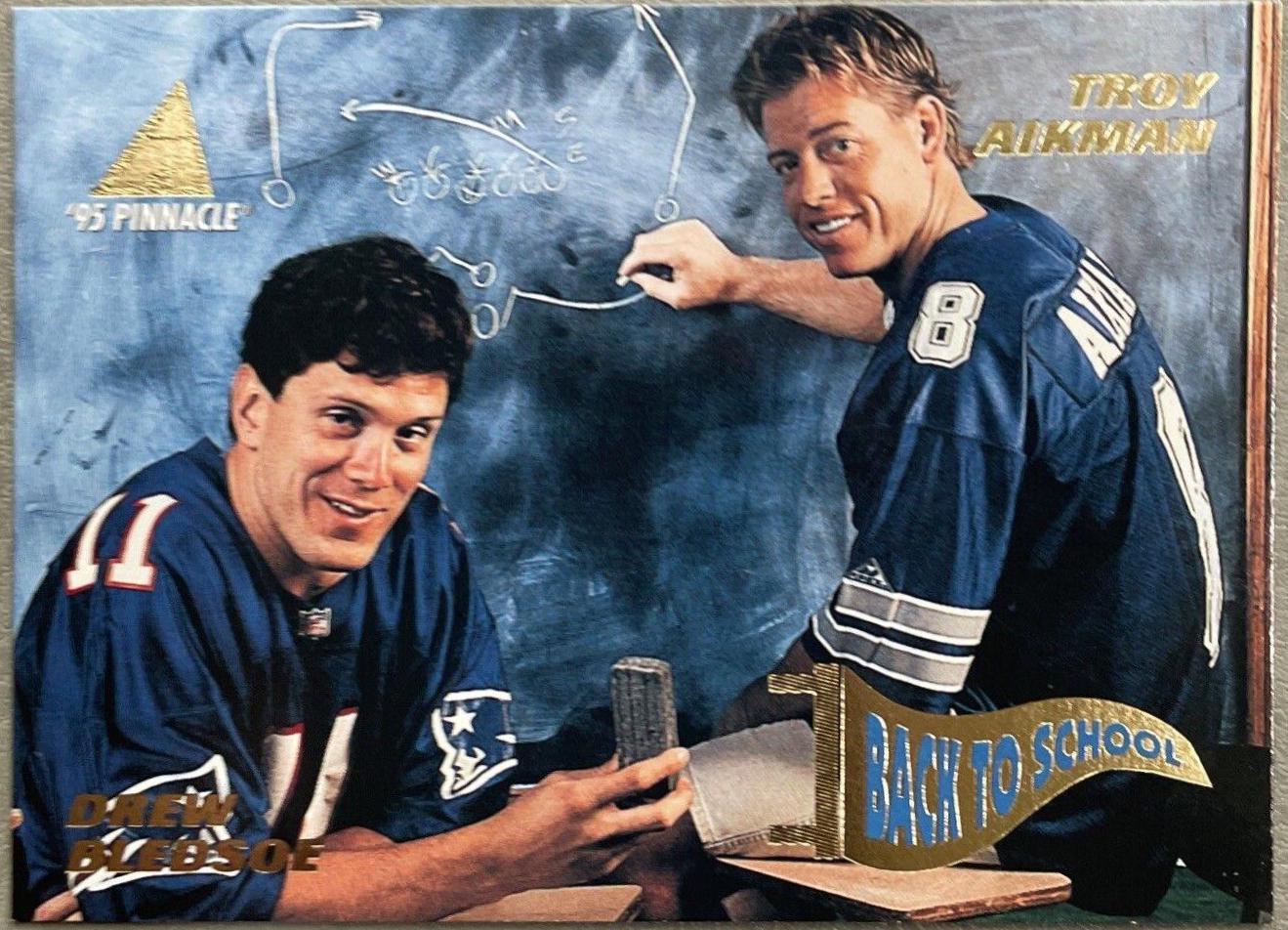 Troy Aikman, Drew Bledsoe #NNO Football Cards 1995 Pinnacle Promo