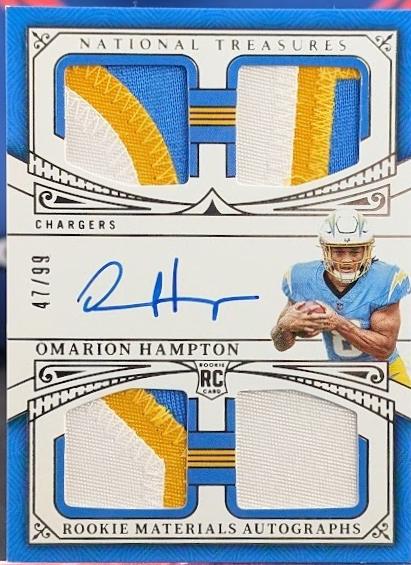 Omarion Hampton #8 Prices | 2025 Panini National Treasures Rookie