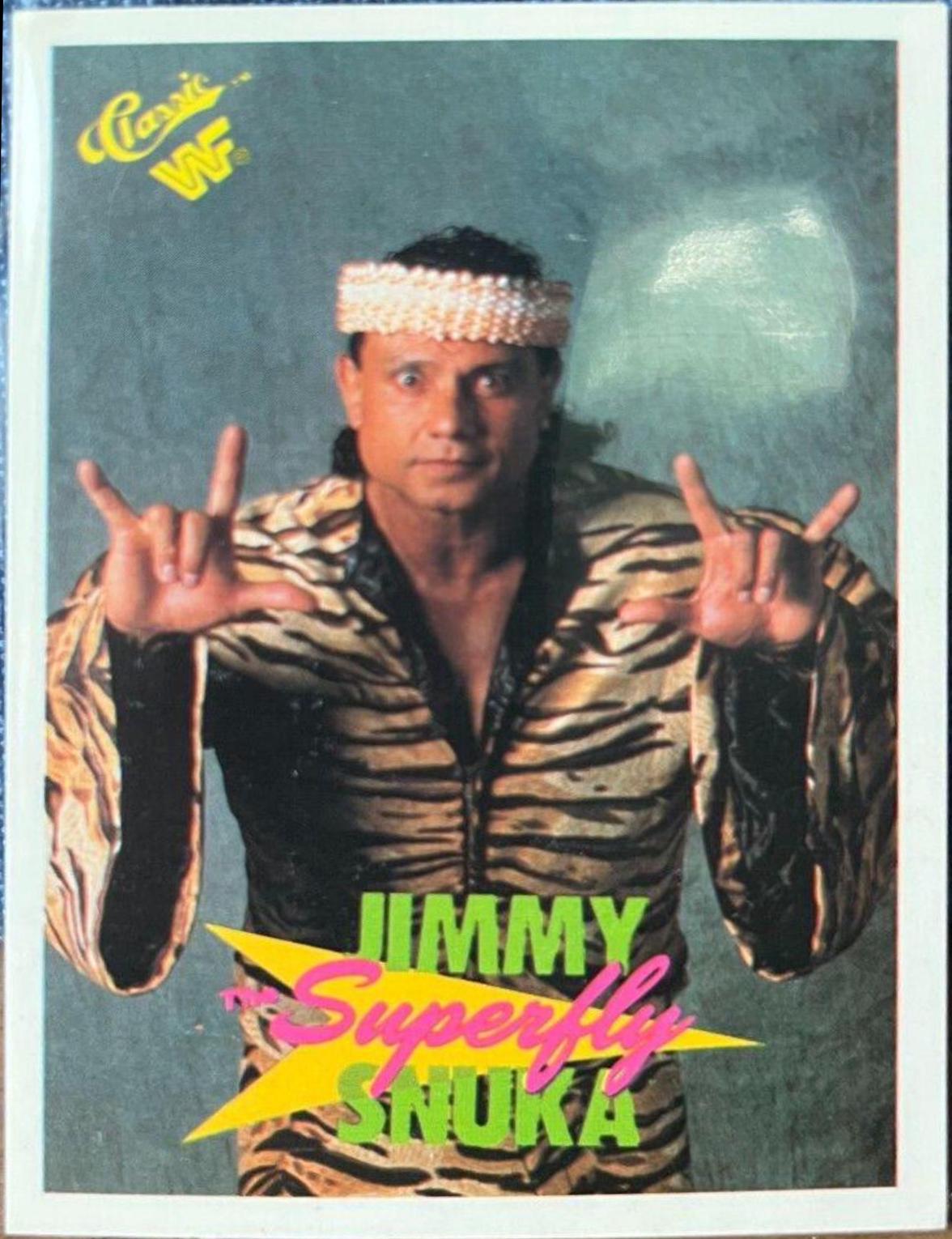 Superfly Jimmy Snuka #14 Wrestling Cards 1989 Classic WWF