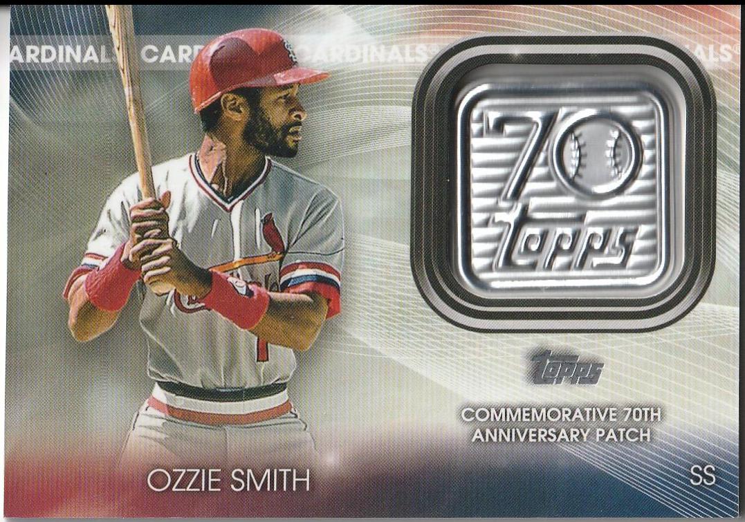 Ozzie Smith #T70P-OS Baseball Cards 2021 Topps 70th Anniversary Logo Patch