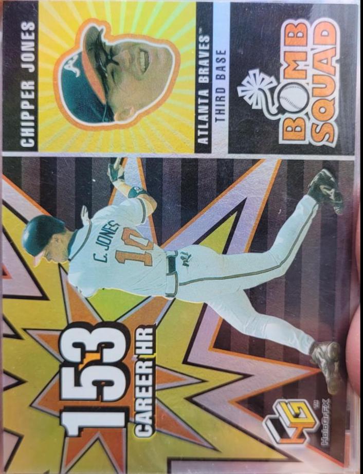 Chipper Jones #BS3 Baseball Cards 2000 Upper Deck Hologrfx Bomb Squad