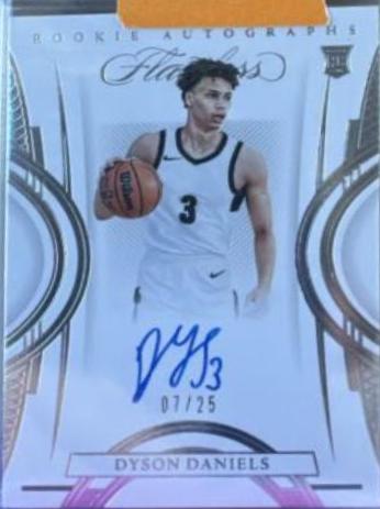 Dyson Daniels #3 Basketball Cards 2022 Panini Flawless Rookie Autograph