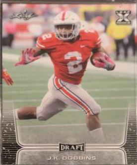 J.K. Dobbins #8 Football Cards 2020 Leaf Draft