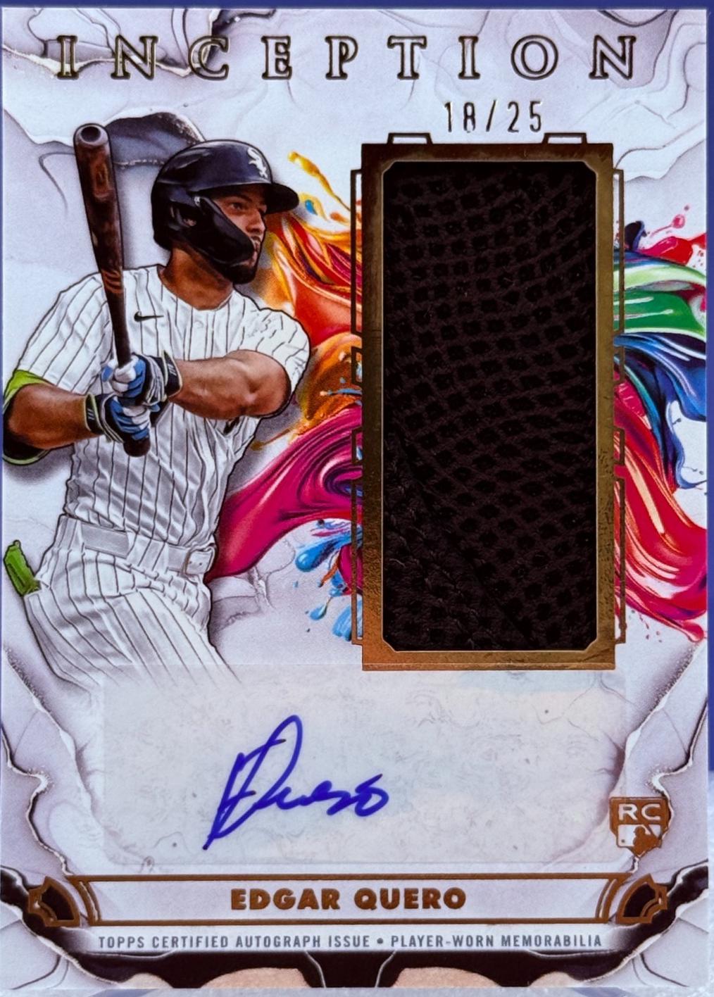 Edgar Quero #IAGR-EQ 2025 Topps Inception Autograph Game Relic Baseball