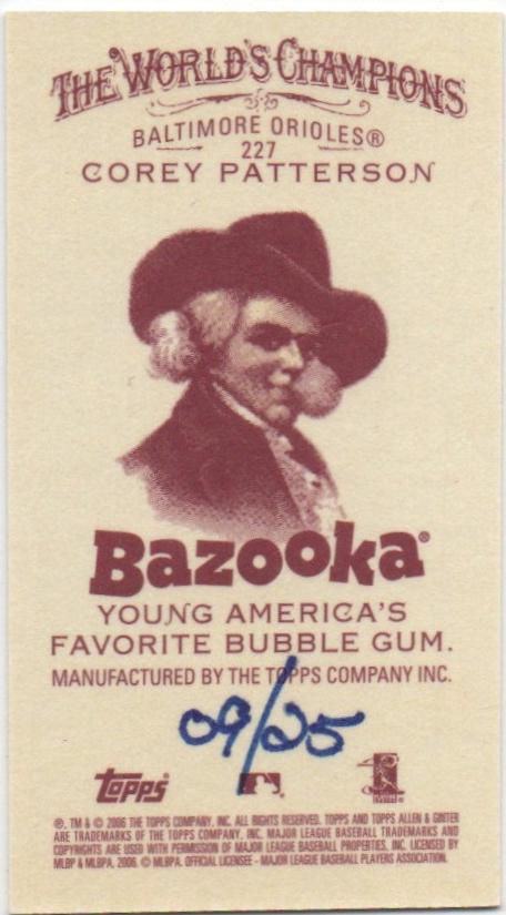 Corey Patterson [Mini Bazooka Back] #227