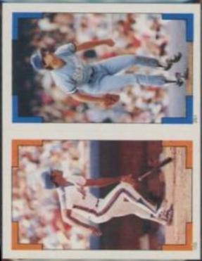 George Foster, Bud Black Baseball Cards 1986 Topps Stickers