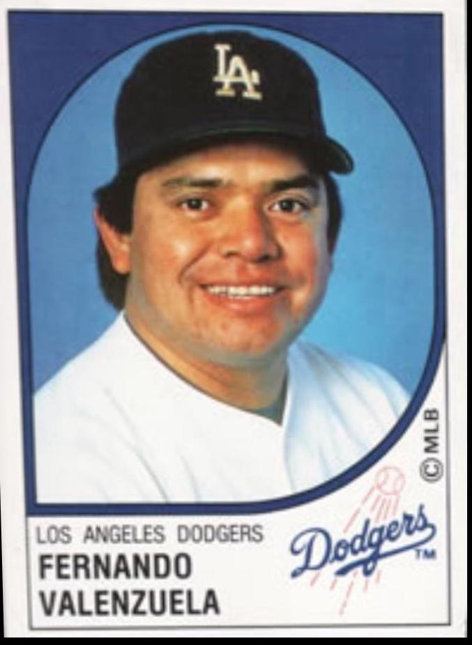 Fernando Valenzuela #304 Baseball Cards 1988 Panini Stickers