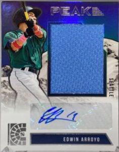 Edwin Arroyo #PMS-EA Baseball Cards 2022 Panini Capstone Peak Material Signatures