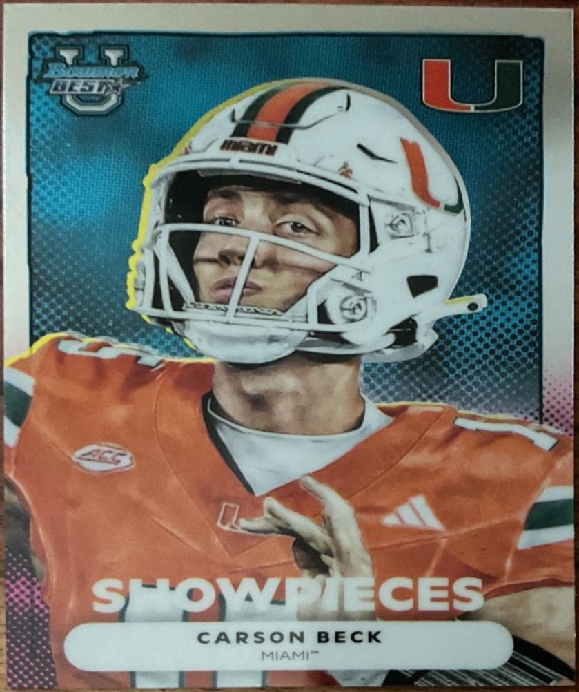 Carson Beck #BS-24 2025 Bowman University Best Football Bowman Showpieces