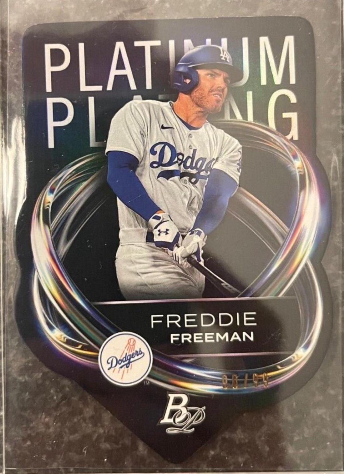Freddie Freeman #PPD-16 Baseball Cards 2023 Bowman Platinum Plating Die Cut