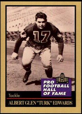 Turk Edwards #38 Football Cards 1991 Enor Pro HOF