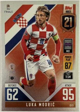 Luka Modric #CD21 Soccer Cards 2022 Topps Match Attax 101 Road to UEFA Nations League Finals