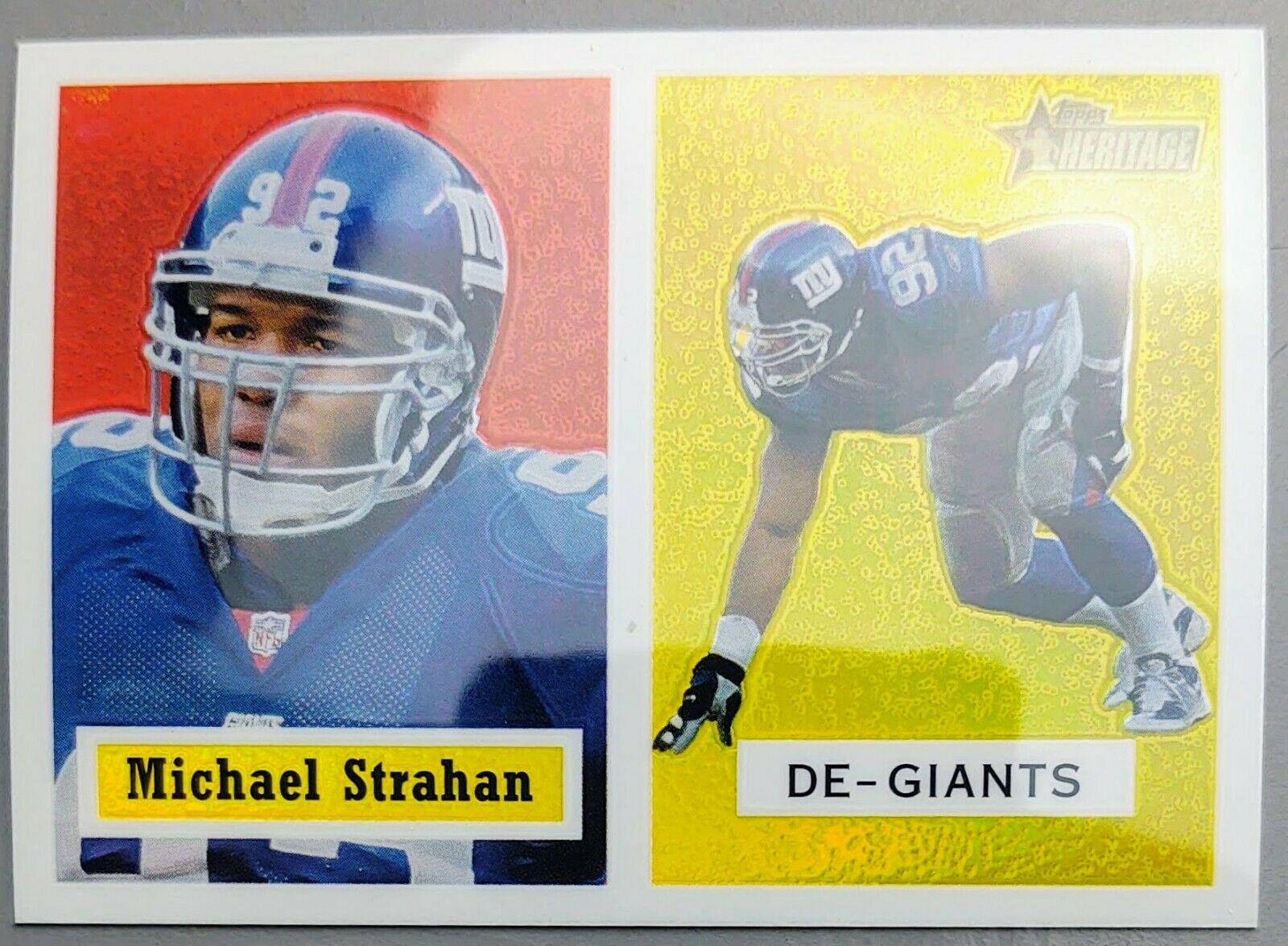 Michael Strahan #20 Football Cards 2002 Topps Heritage