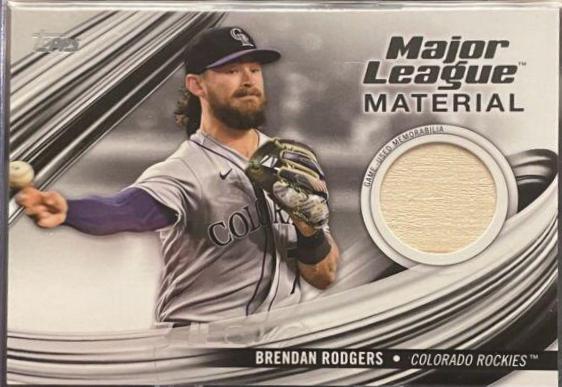Brendan Rodgers #MLM-BRO Baseball Cards 2023 Topps Series 1 Major League Material Relics